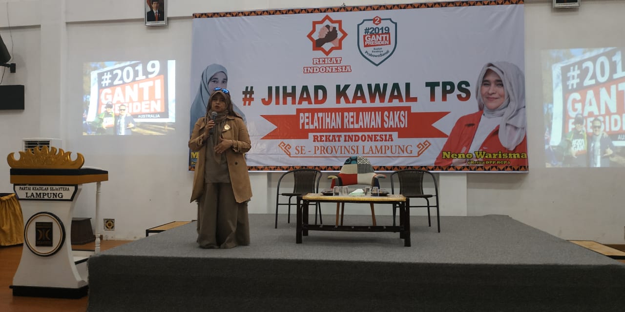 Bunda Neno Warisman Hadiri Pelatihan #JihadKawalTPS di Lampung